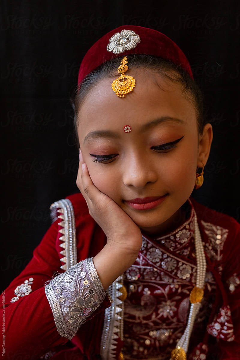 A beautiful nepali girl in Gurung dress 🌹 | National clothes, Gurung dress,  Girls party dress
