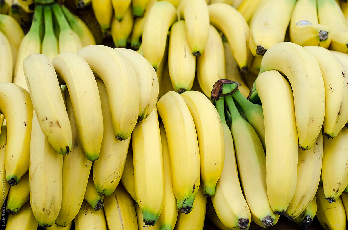 Bananas on a market