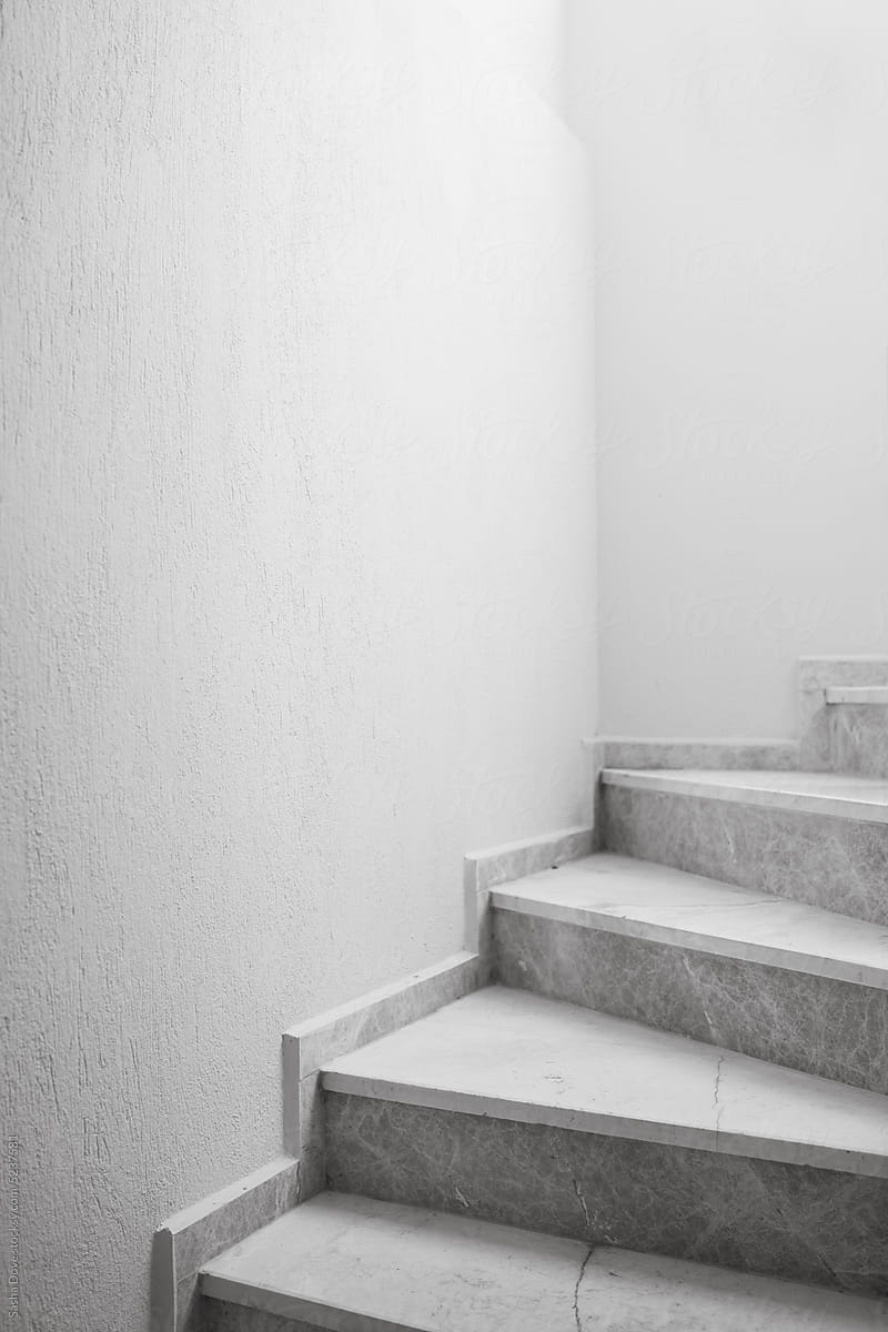 Black and white stairs