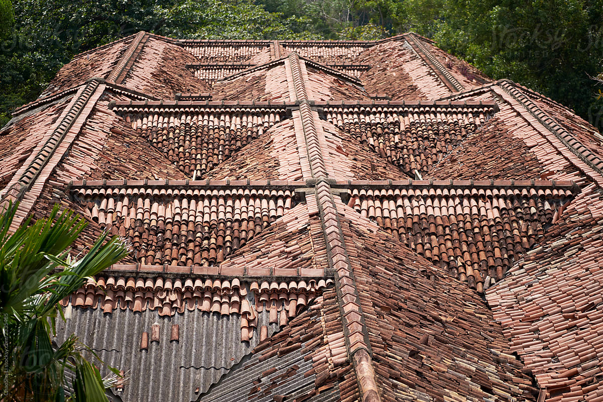 Design a special tile roof to form a special pattern