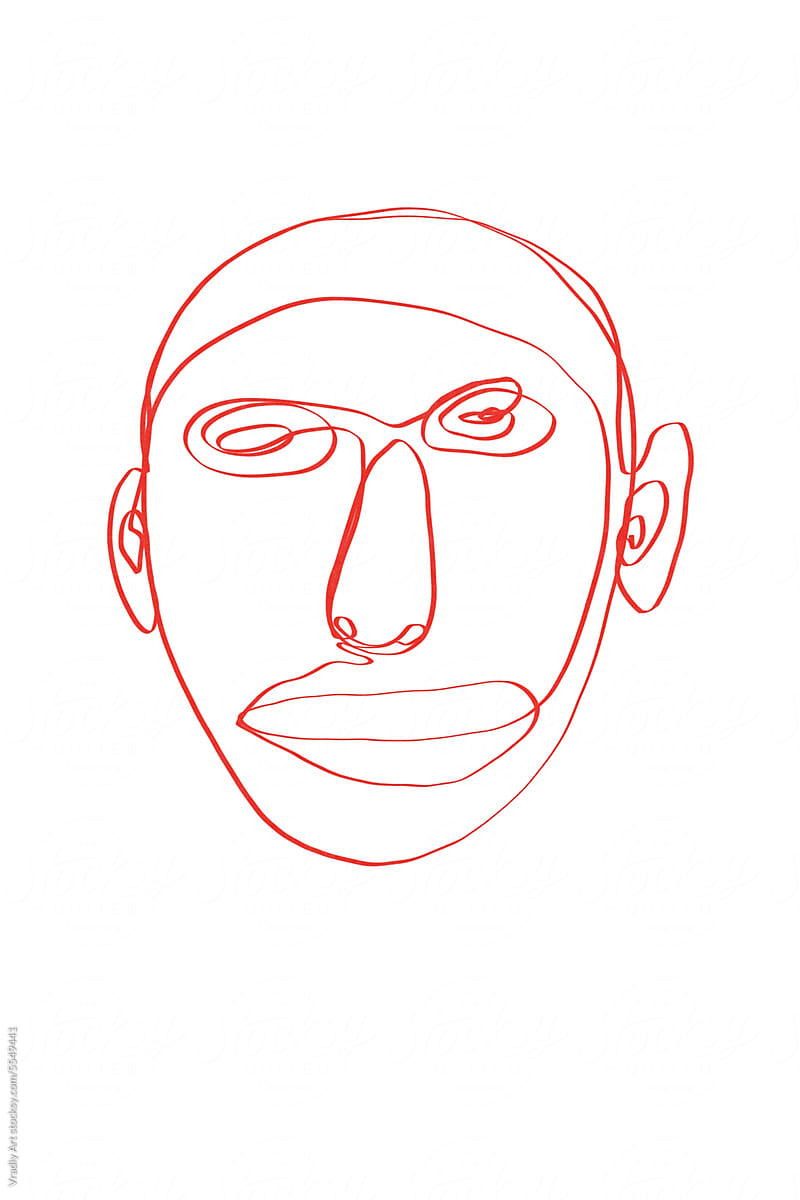 Sketch of a portrait of a man
