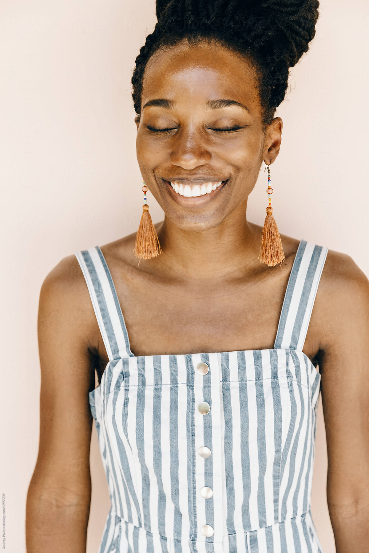 Black Woman On A Colored Wall By Stocksy Contributor Andrey Pavlov Stocksy 