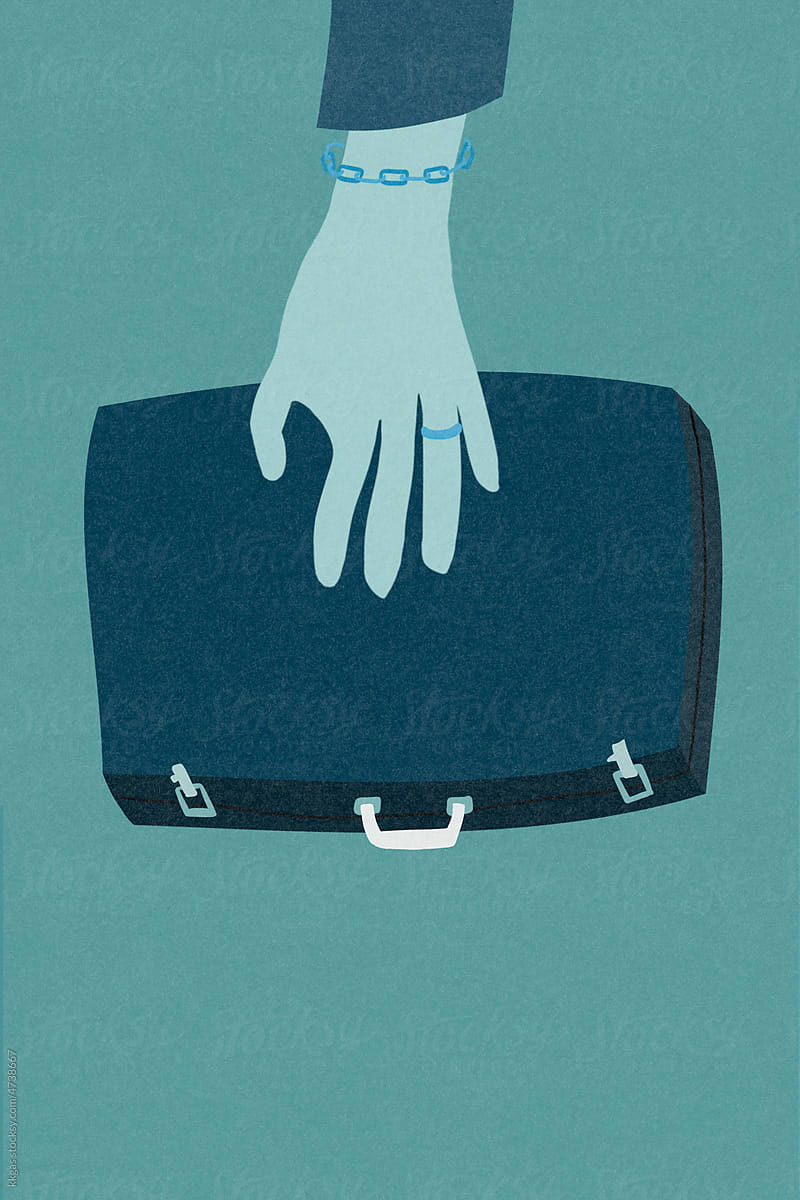 Briefcase in hand