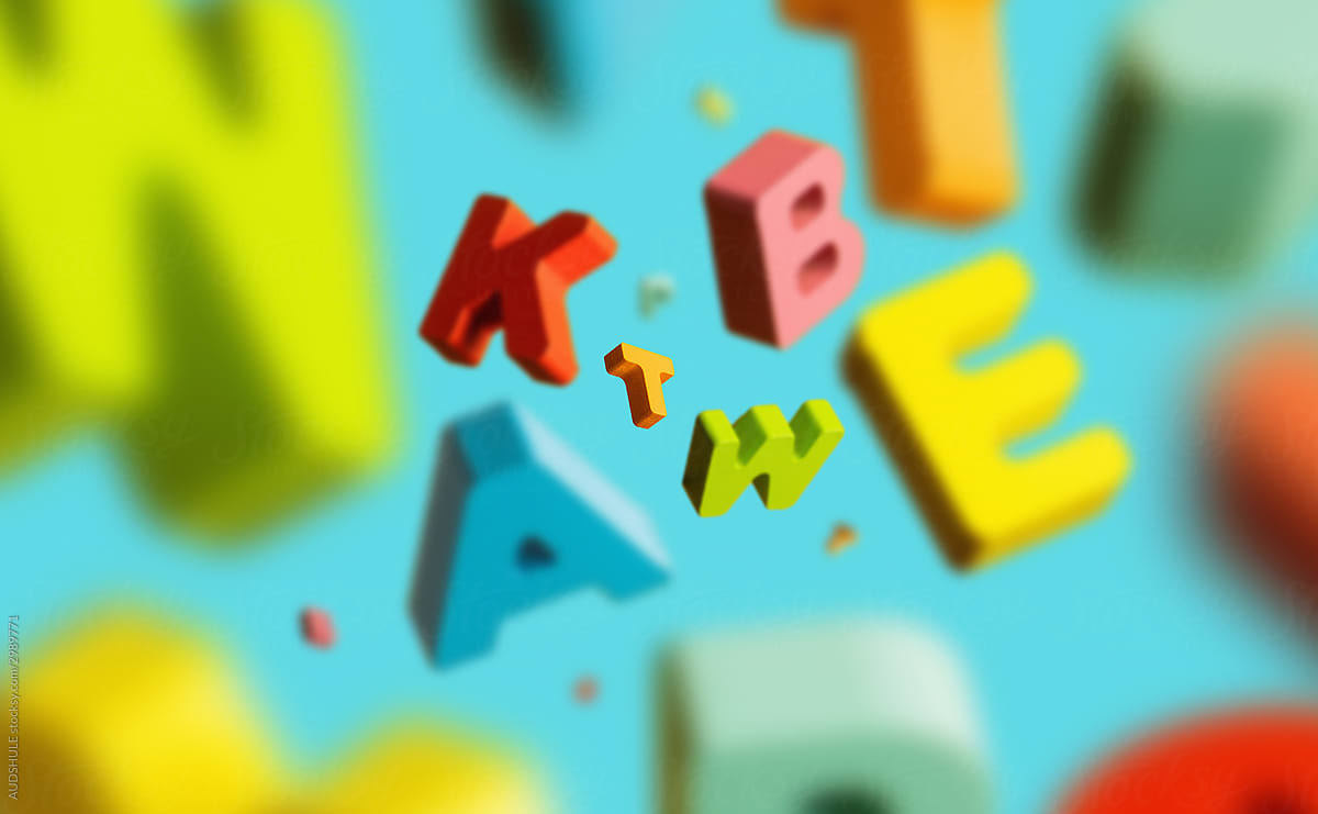 Colorful Letters Flying