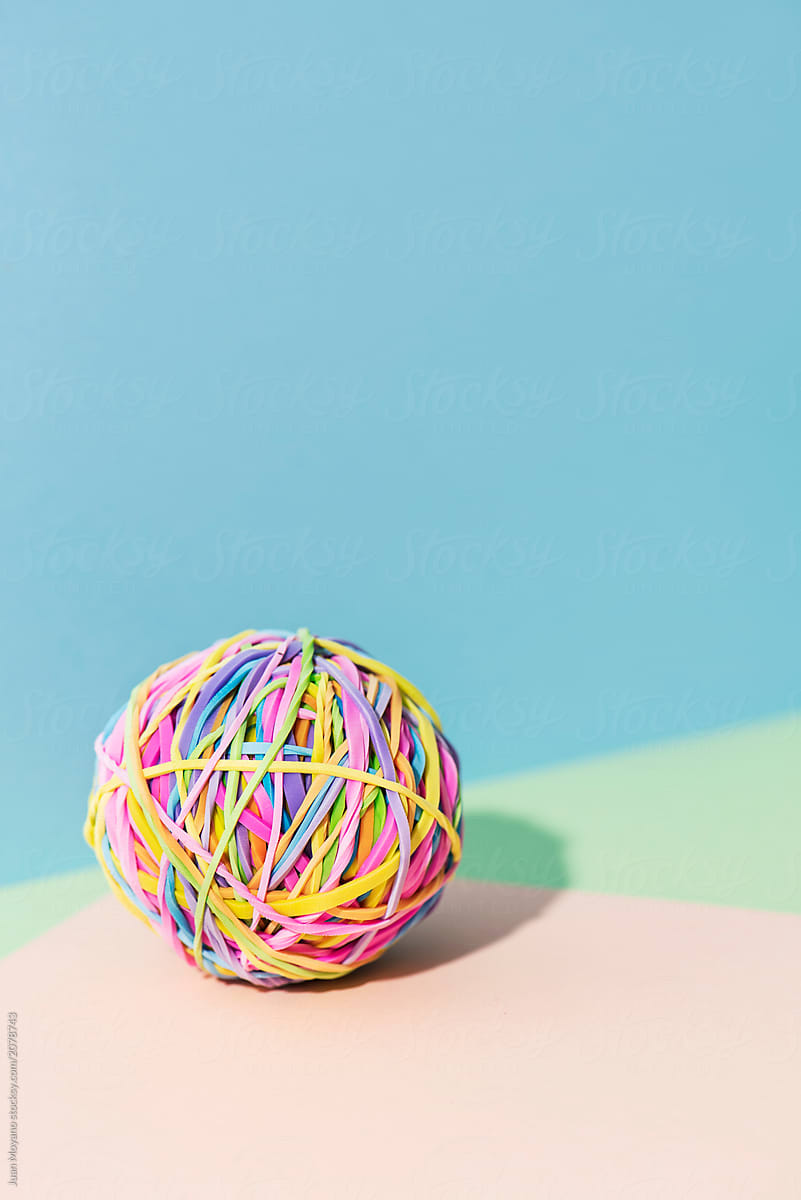 ball of elastic rubber bands