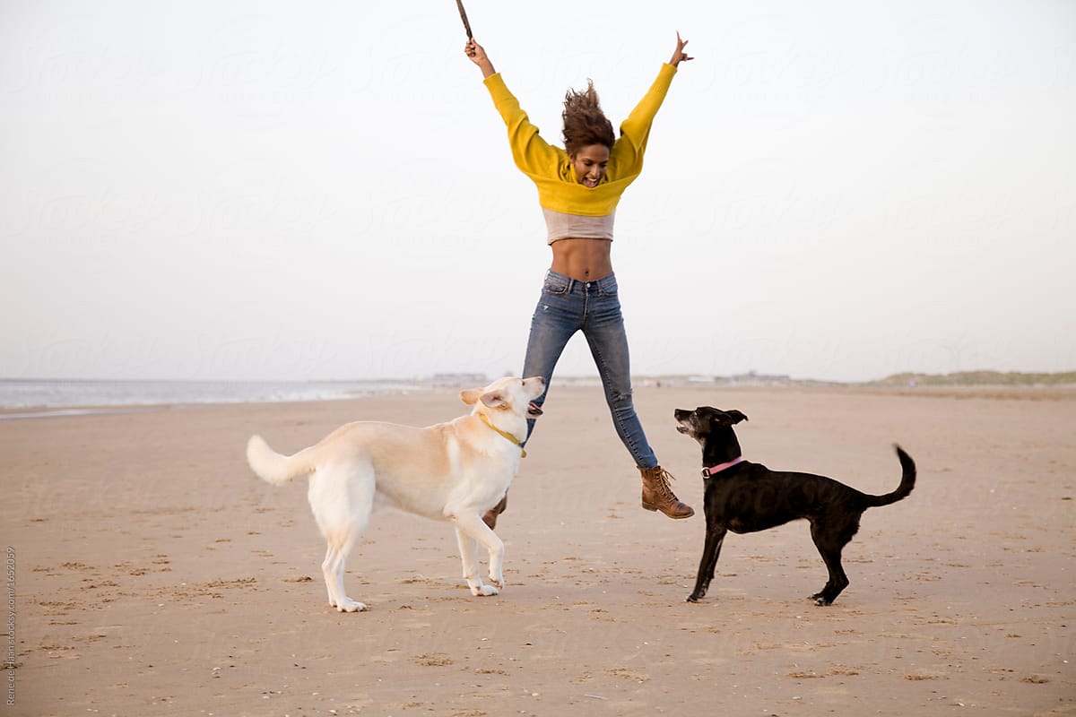 jumping with dogs
