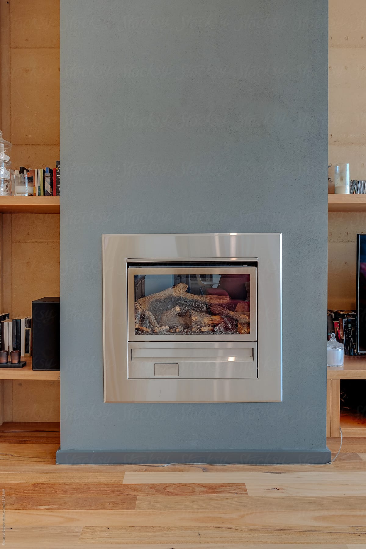 Gas Fireplace in modern home