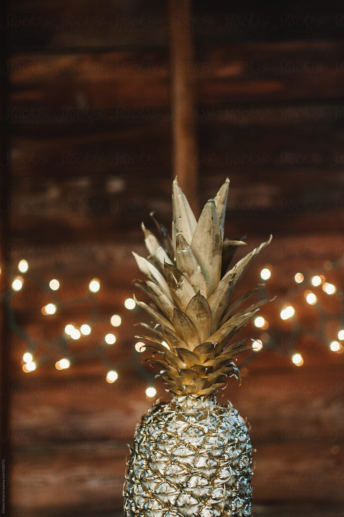 A gold pineapple