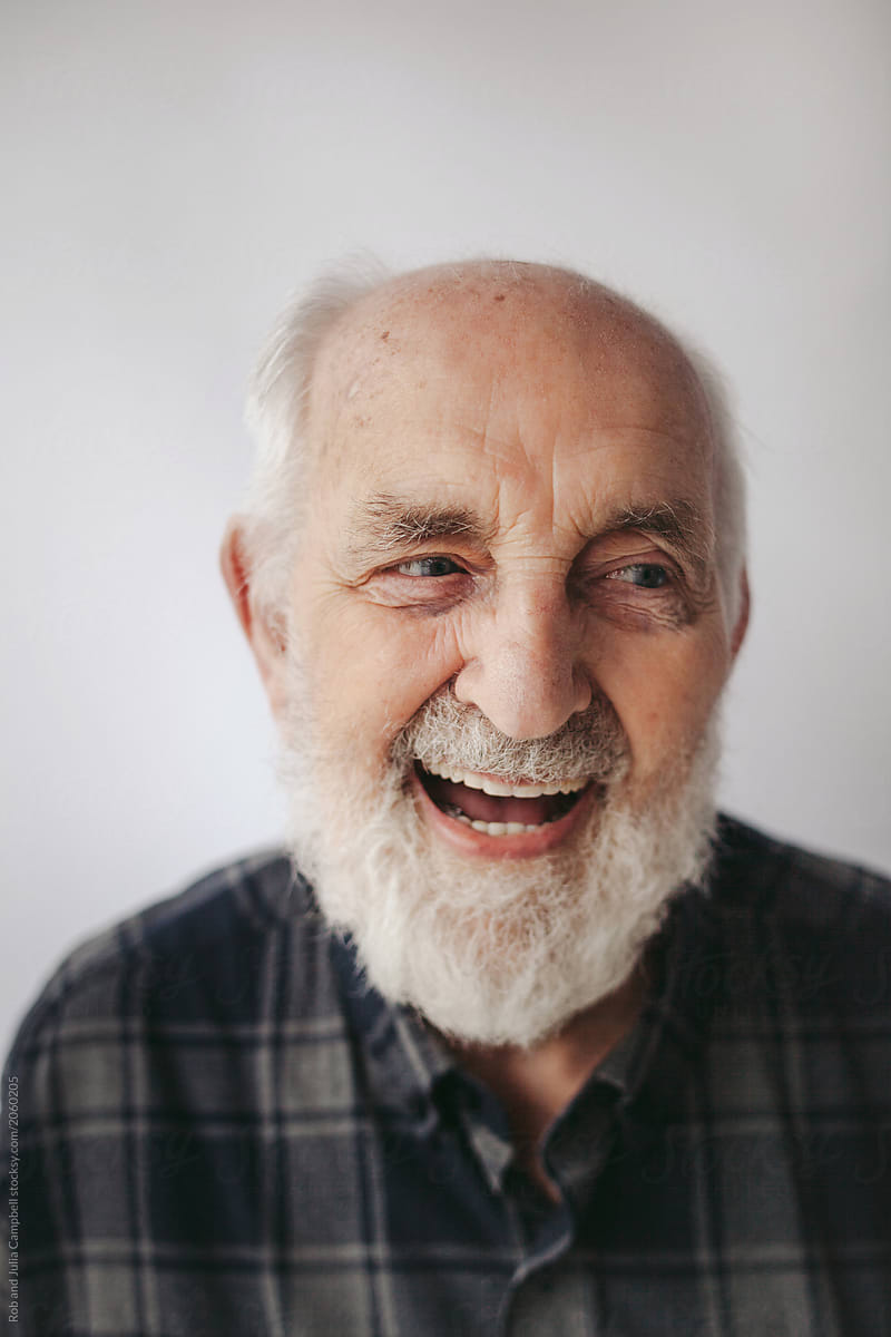 Senior smiling man