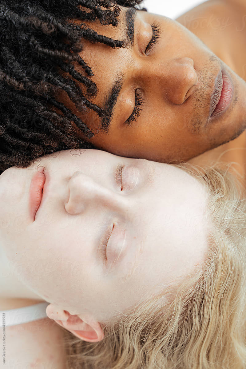 Diverse models with closed eyes