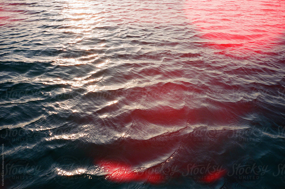 Surface of sea with film effects