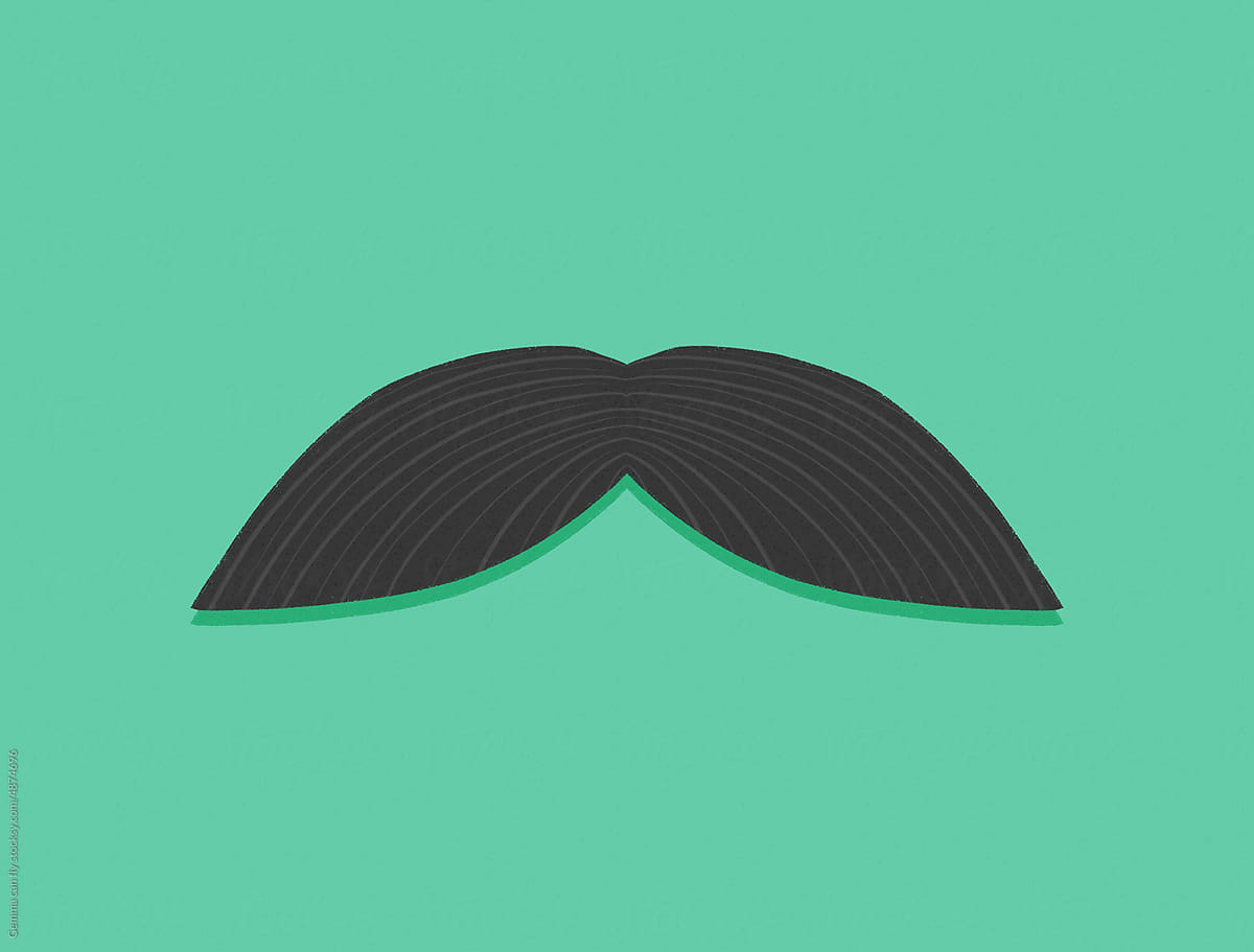Movember. November black moustache