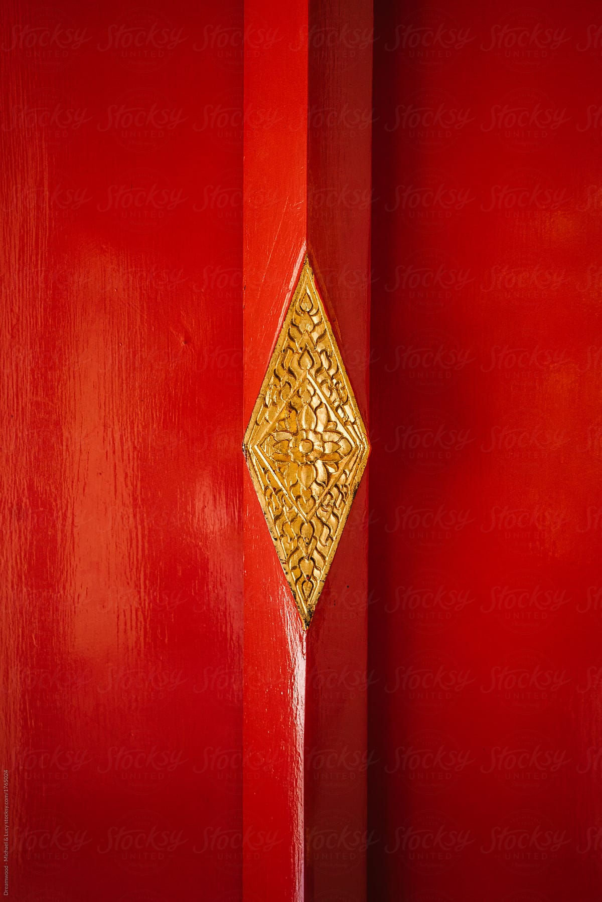 Golden detail in temple interior