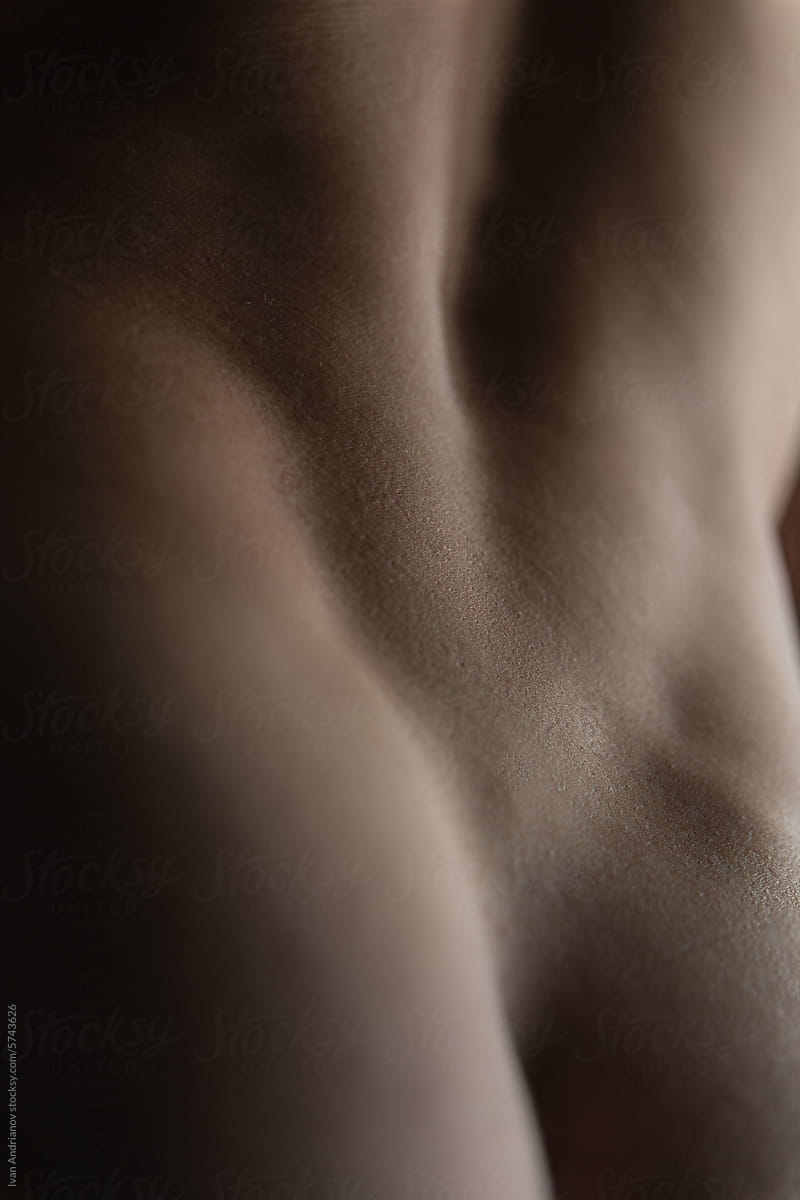 Human Naked Body Form Skin Texture Close-up