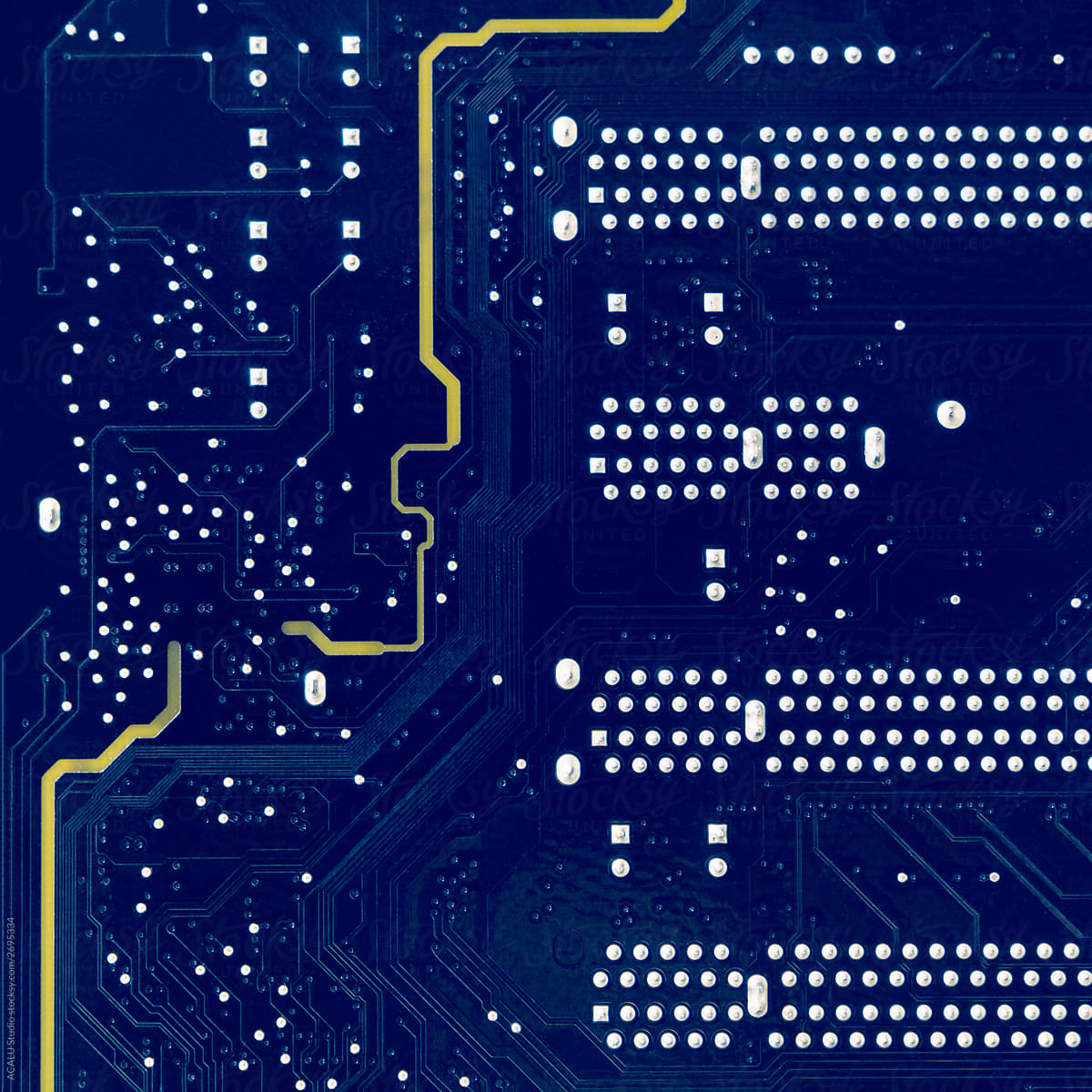Blue Printed Circuit Board Background