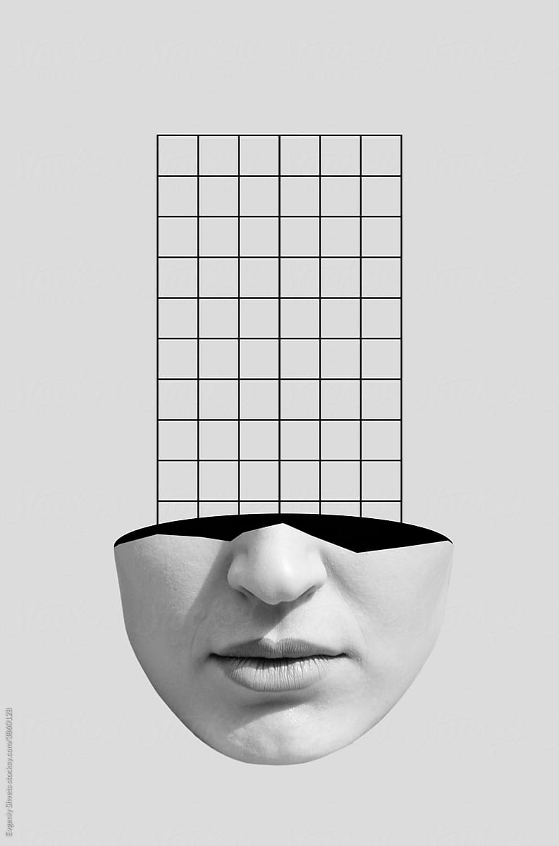 Half of a woman\'s head