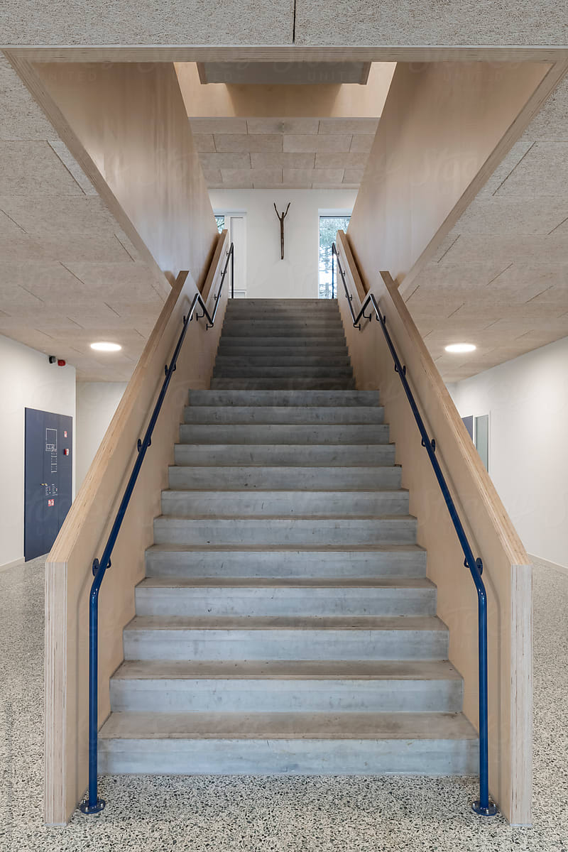staircase in school building