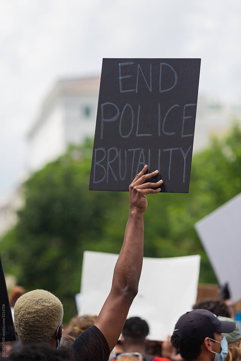 Signage during protest.