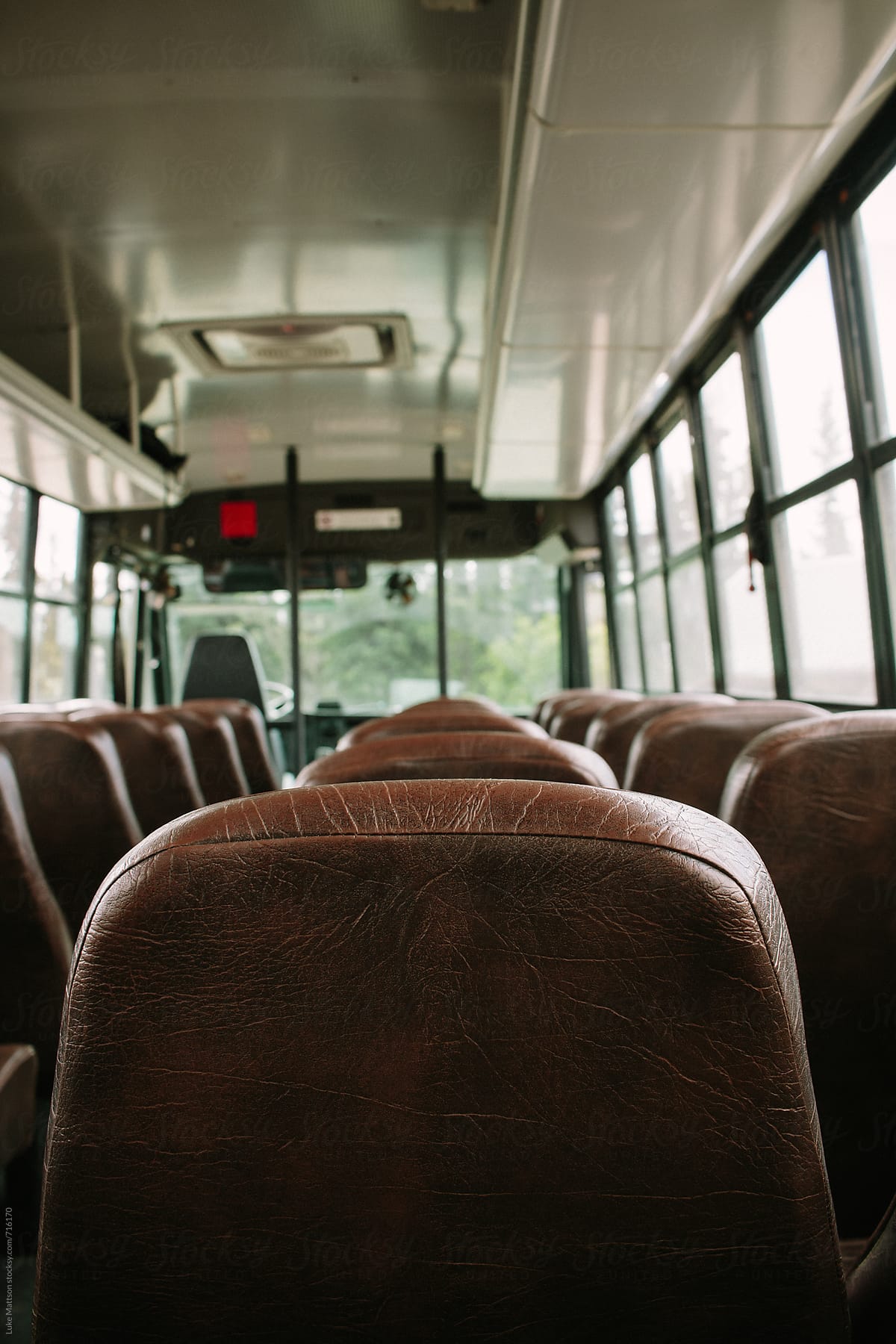 Empty Tour Bus