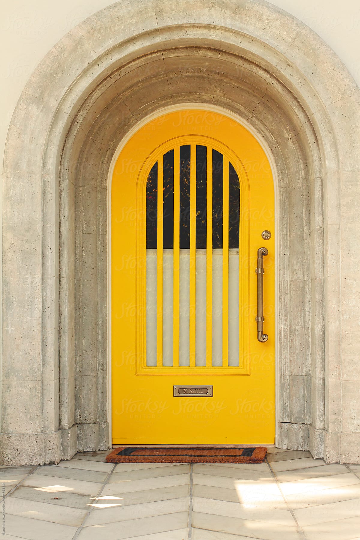 Colorful Yellow Door by Jayme Burrows
