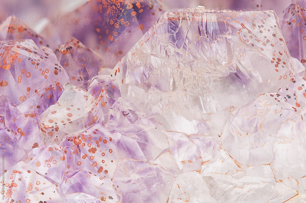 Amethyst mineral, close up