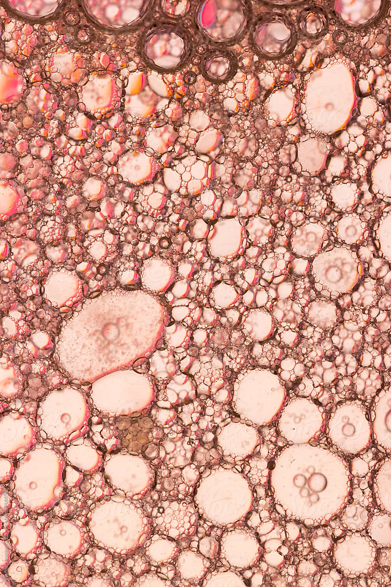 Pink Bubbles Oil And Soap Background