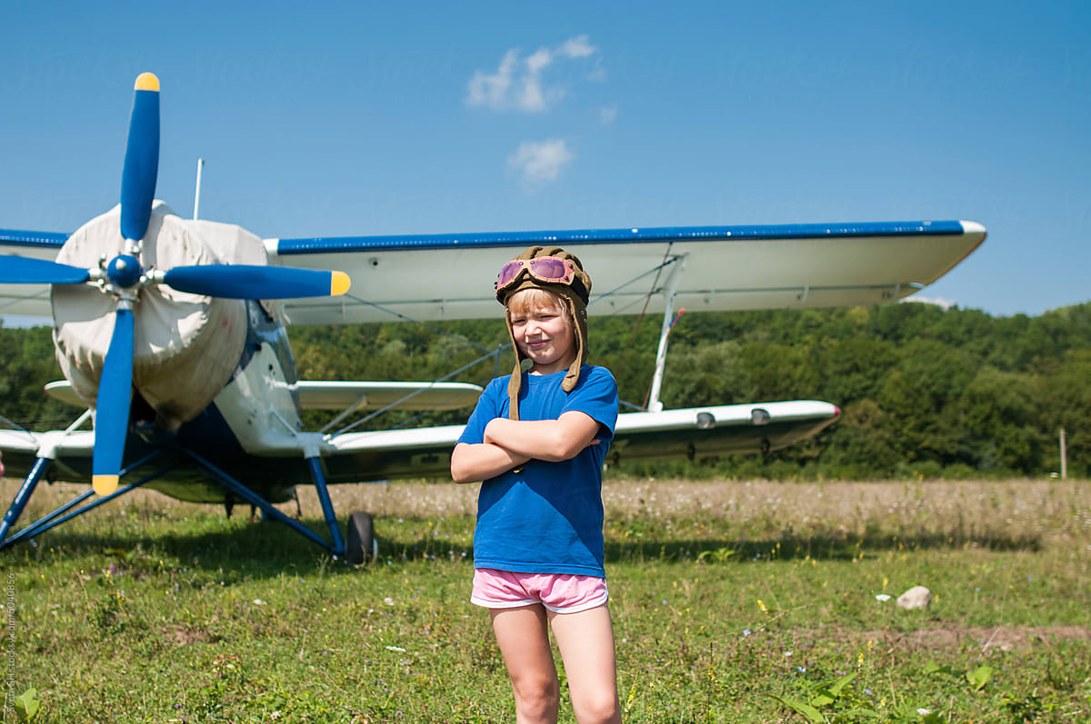 The girl and the biplane