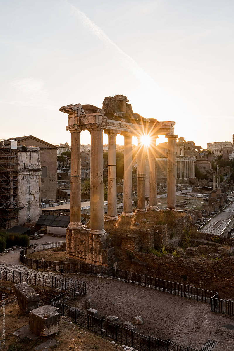Rome: Ruins of the Forum at sunrise