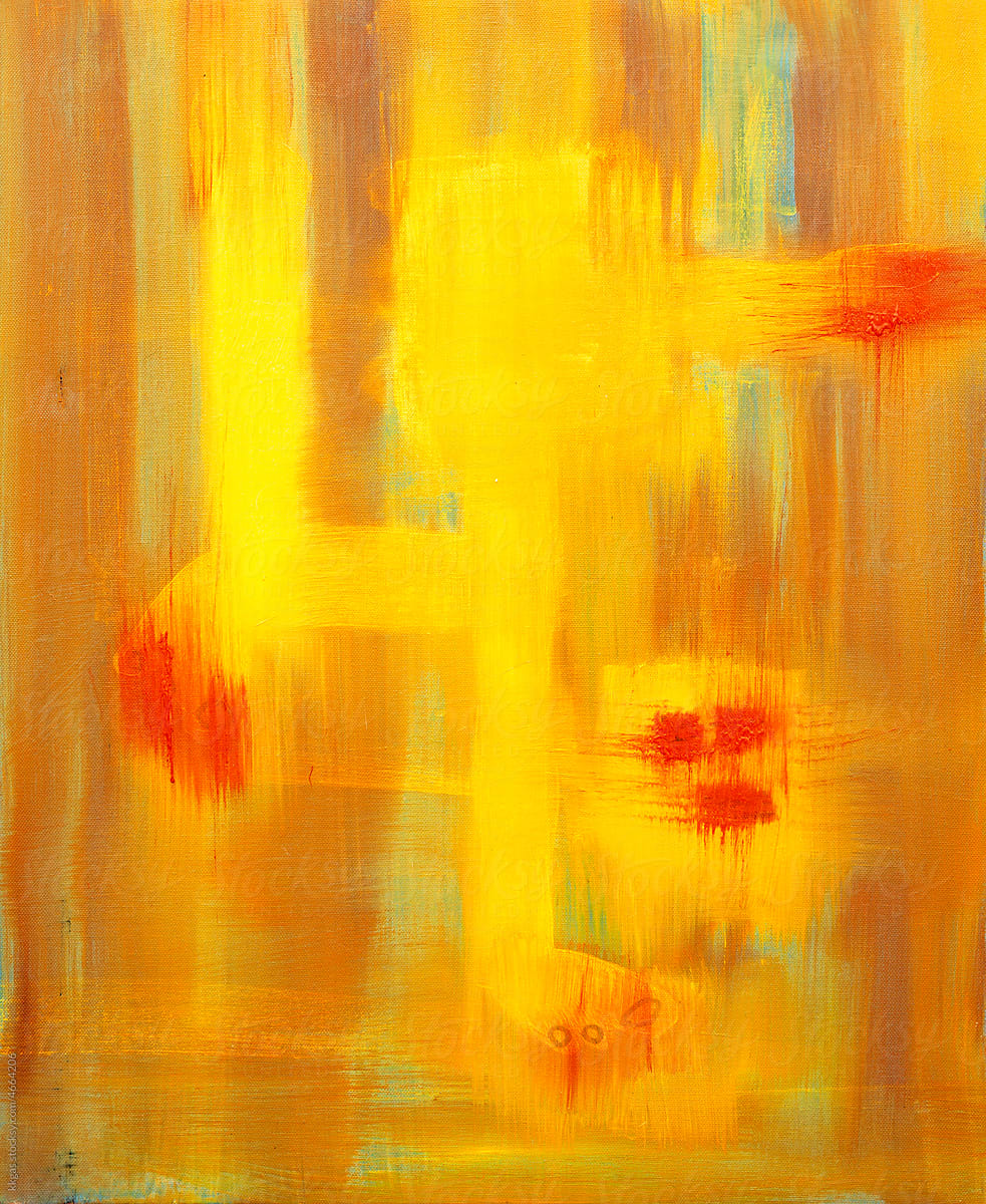Abstract yellow and orange art