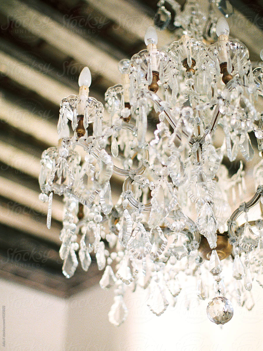 Close Up Crystal Chandelier