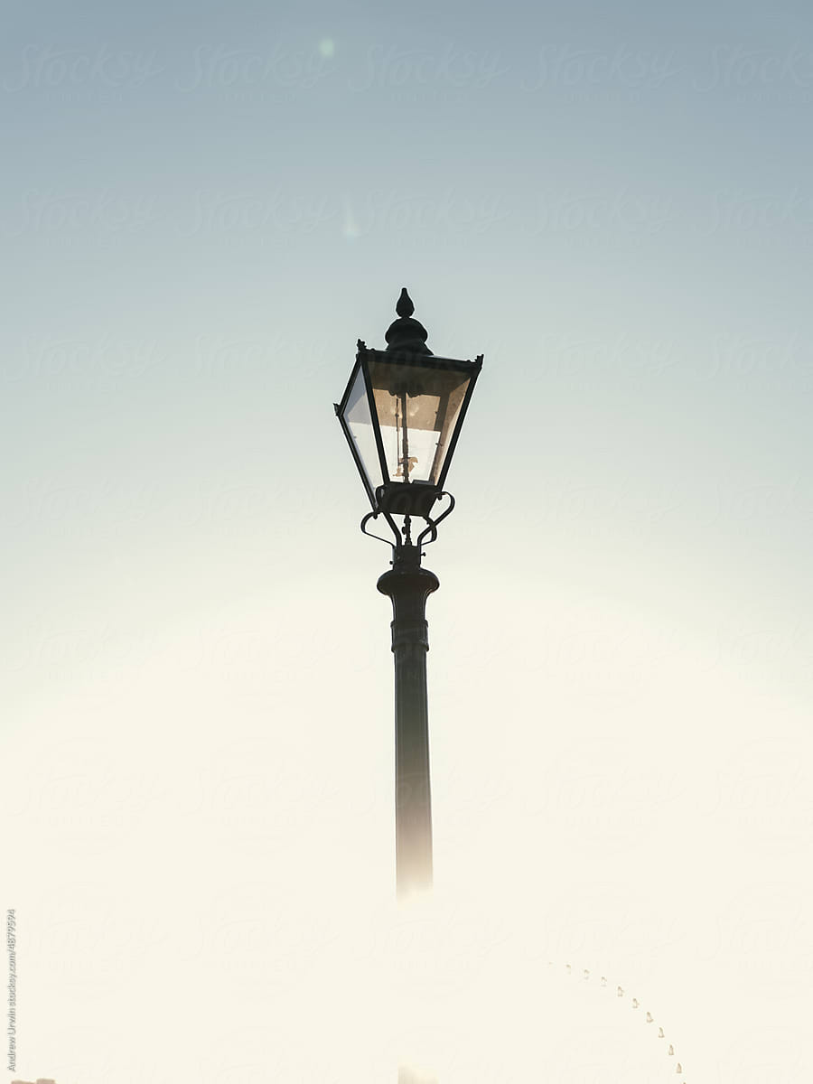 Lamppost in the fog