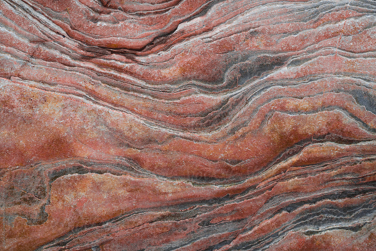 Abstract Crimson Flysch Stone Formation