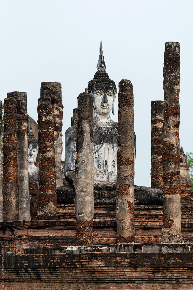 Ancient Buddhist temple in Sukhothai, Thailand