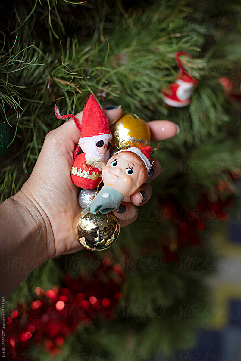 Decorations on a Christmas tree