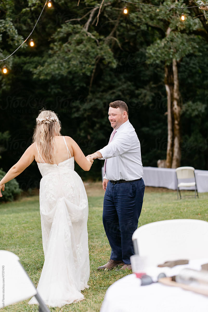 Bride and Groom Dancing at Their Wedding
