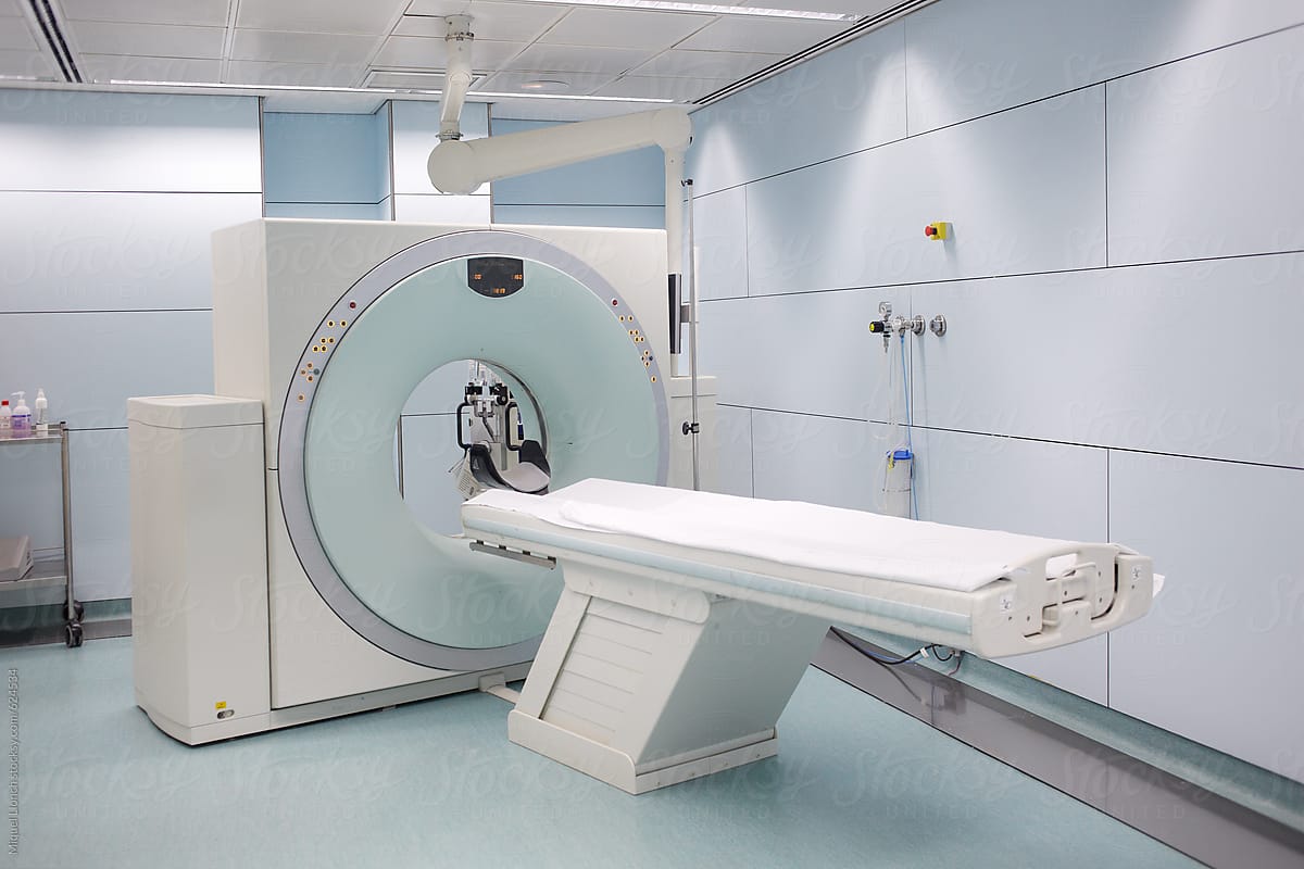 Image diagnosis room with CT scan