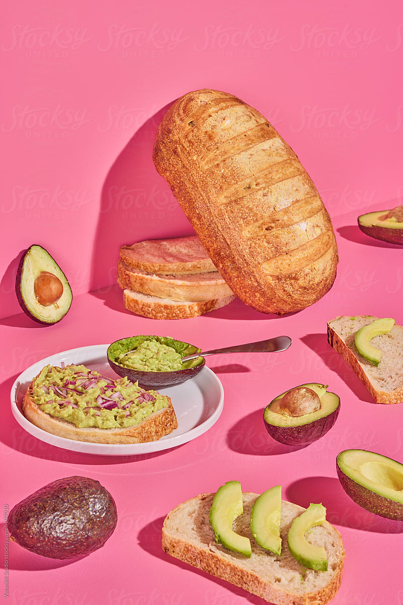 Millennial Heaven, avocado toast on organic low gluten sourdough .
