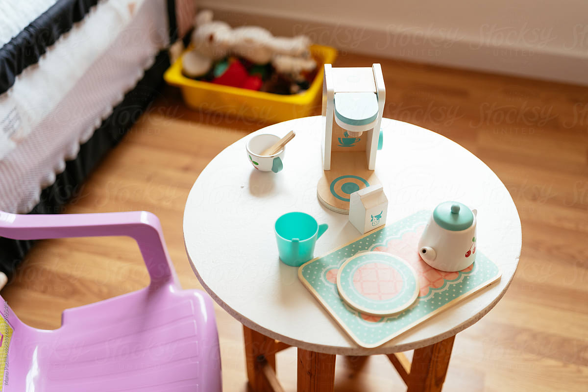 A Toy Table with Tea Party Service