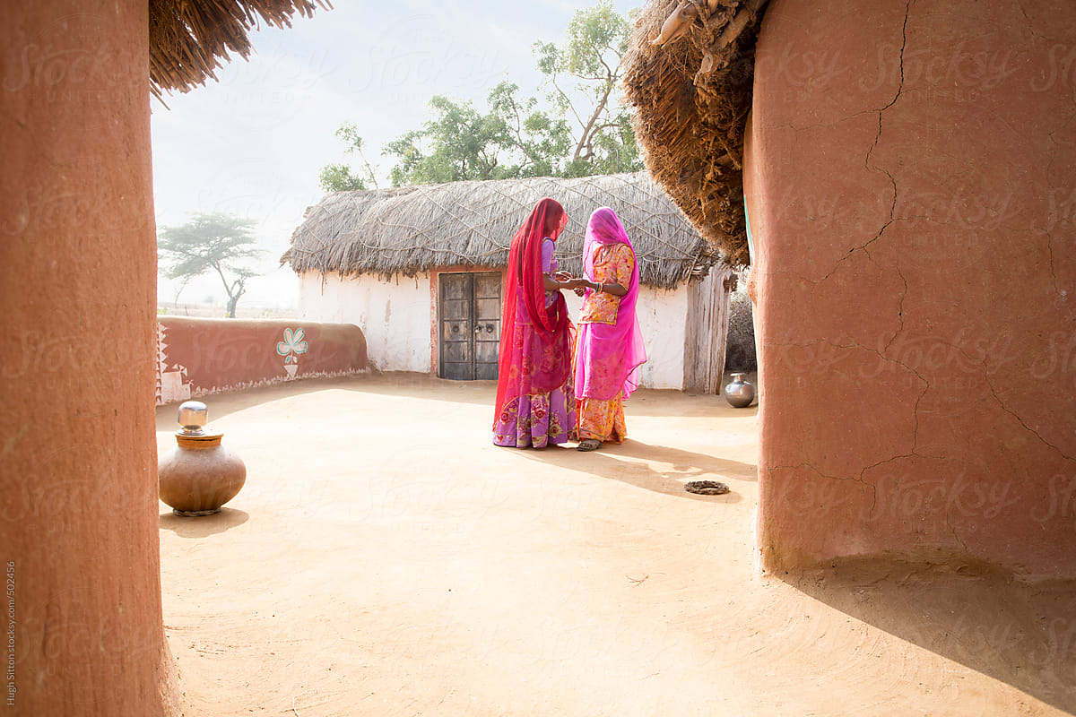 Typical village in Rajasthan. India