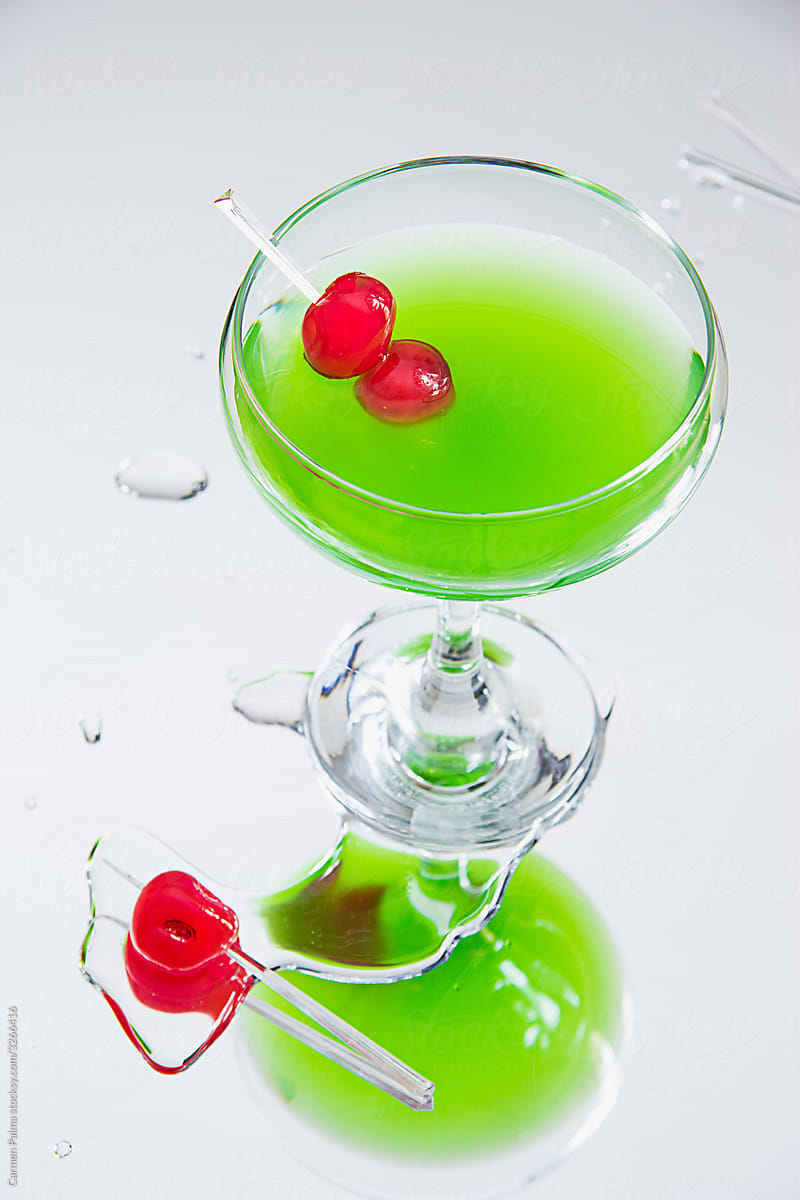 Peppermint martini cocktail