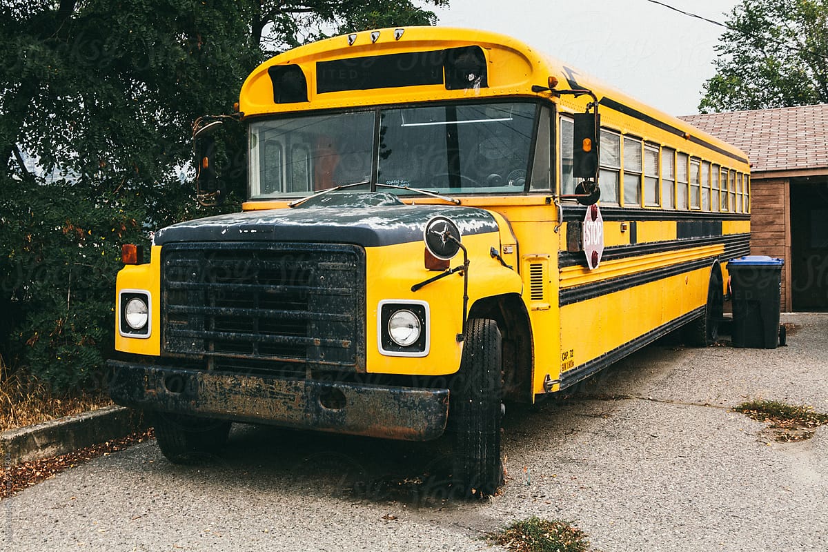 parked school bus