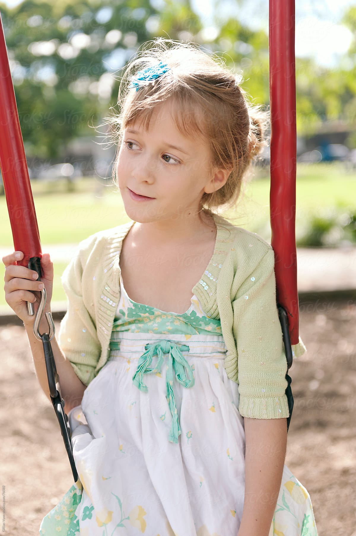 Girl On Swings By Stocksy Contributor Gillian Vann Stocksy