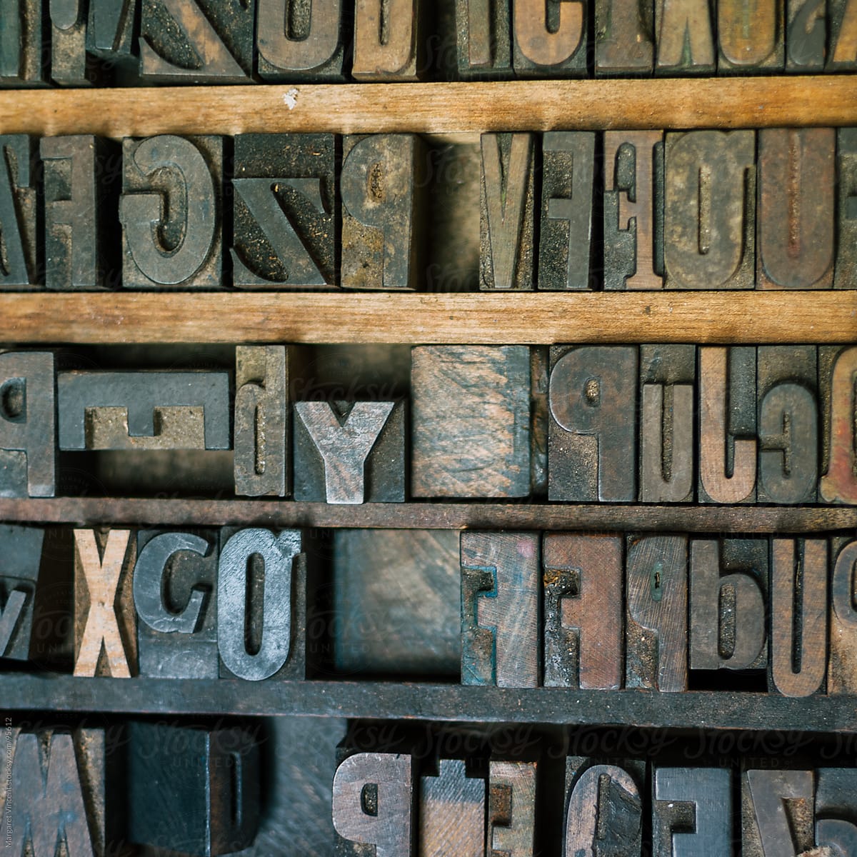 letter blocks for typesetting