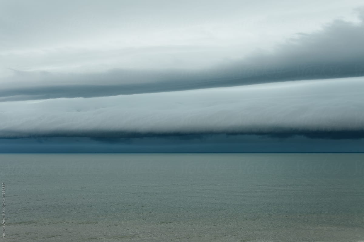 Tropical storm clouds over the Gulf of Mexico