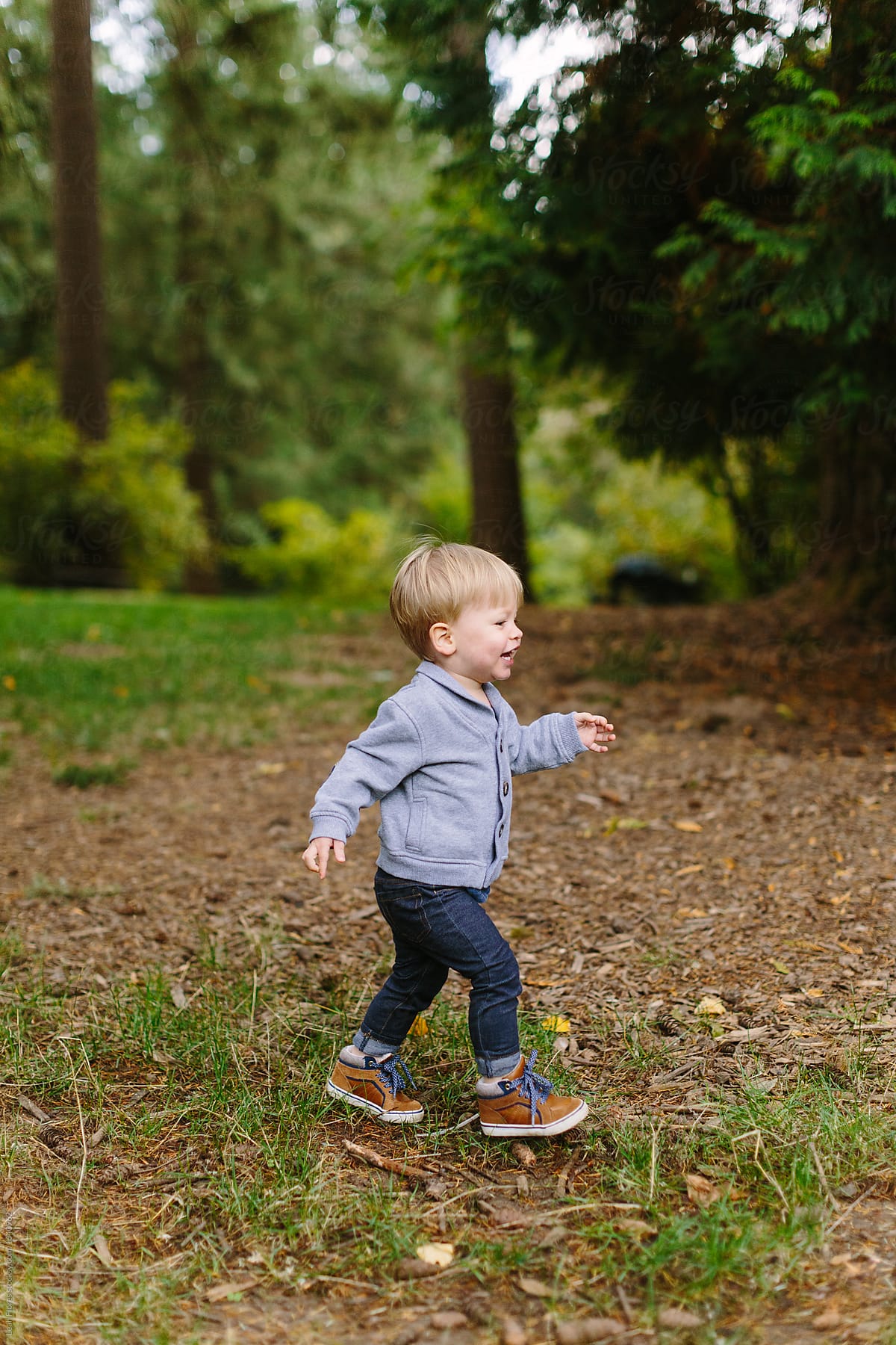 Young Boy Walking in Park by Leah Flores - Kid, Walk ...