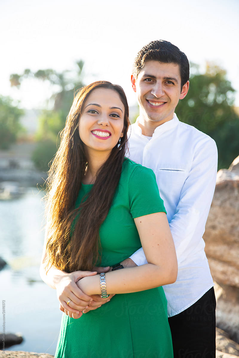 Engaged Egyptian Couple At The Nile River
