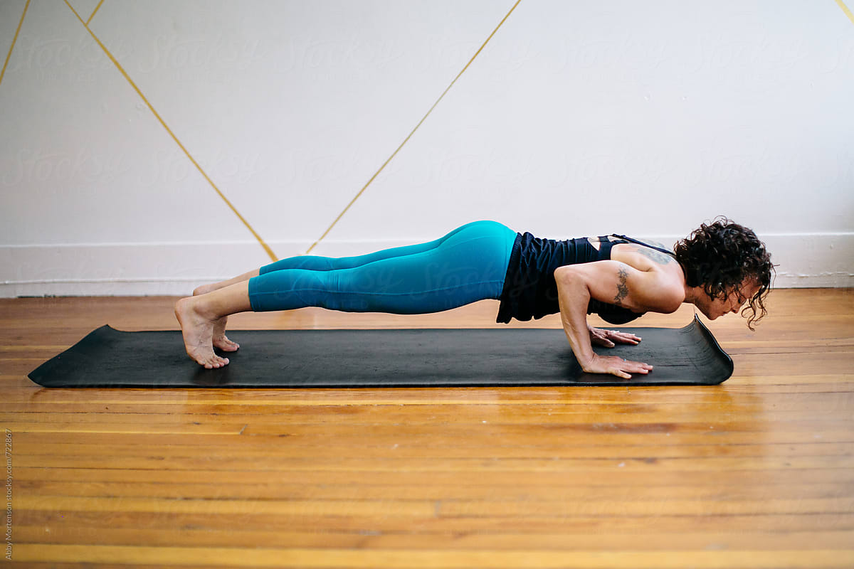 Woman in low Plank Position