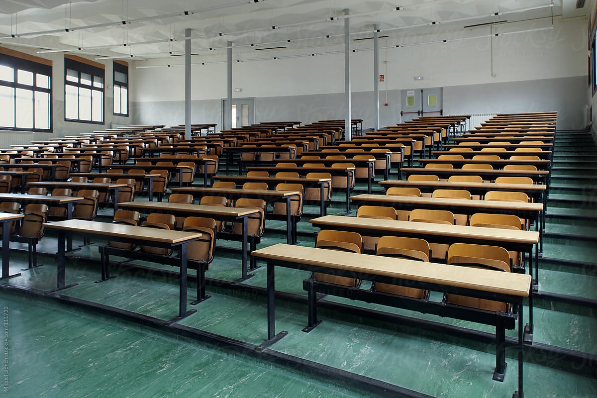 Empty auditorium of a classic college