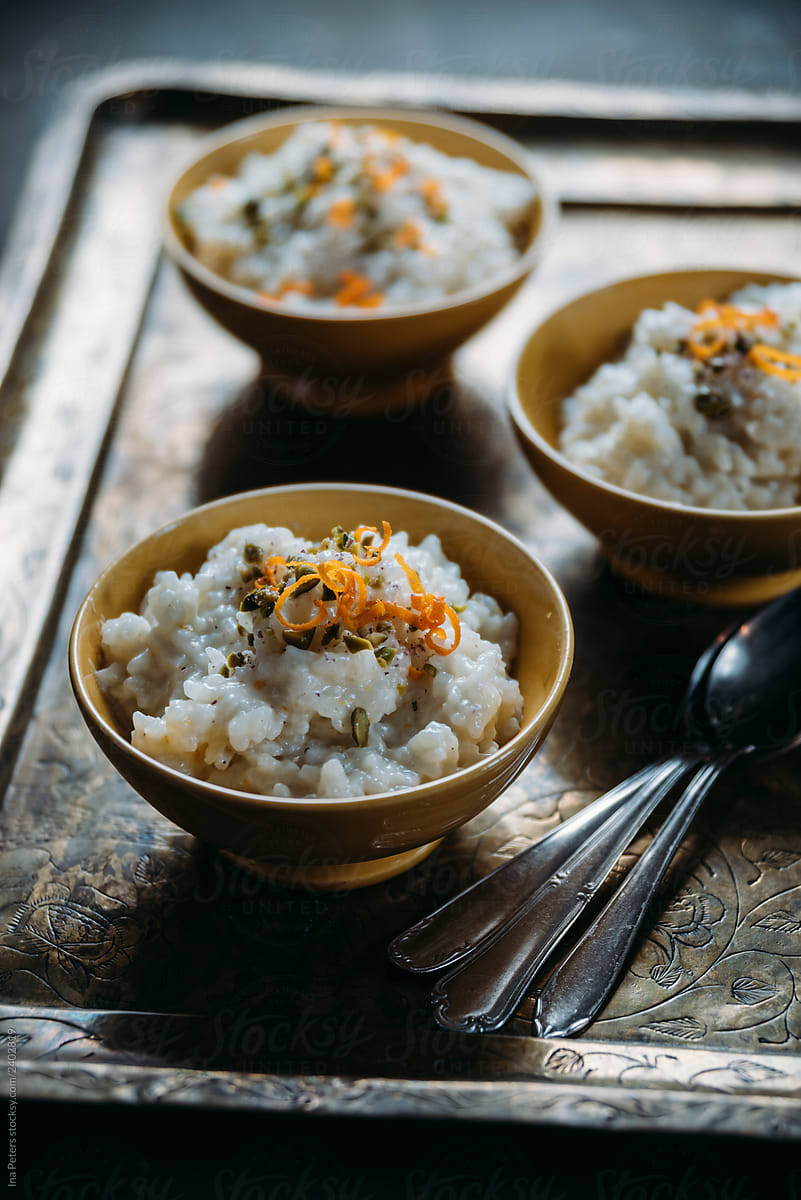 Food: Oriental rice pudding, vegan