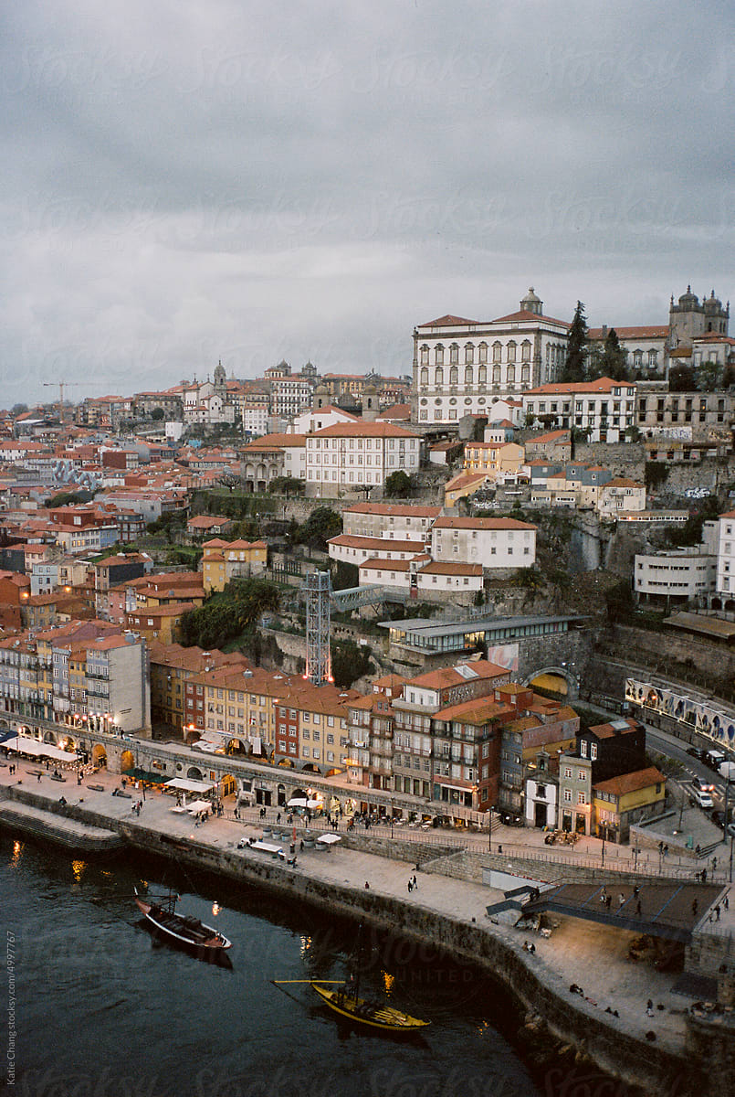 Porto, Portugal on an Overcast Evening